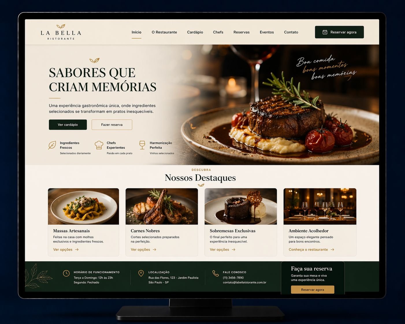 Site para Restaurante
