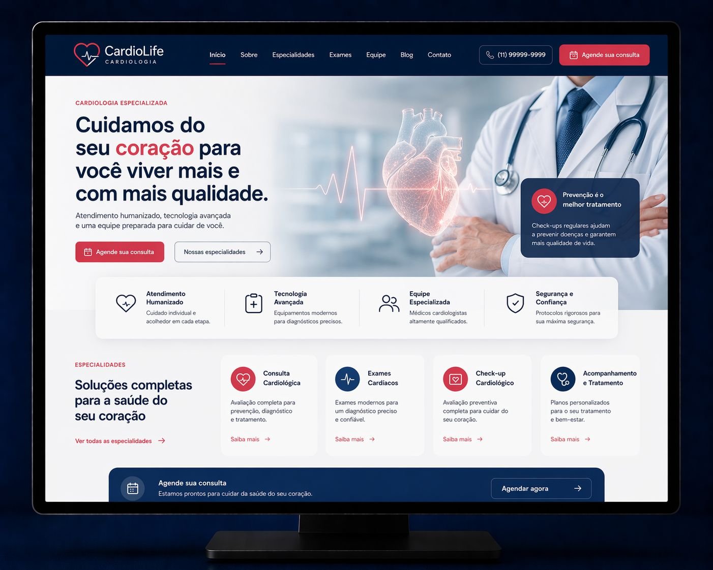 Site para Especialidades Médicas